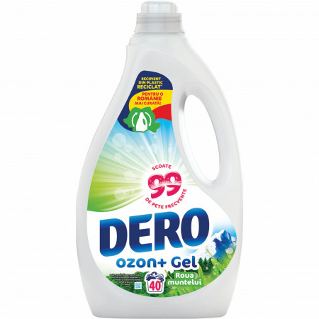 Detergent Lichid Automat pentru Rufe DERO Ozon+ Roua Muntelui 2L - 40 Spalari