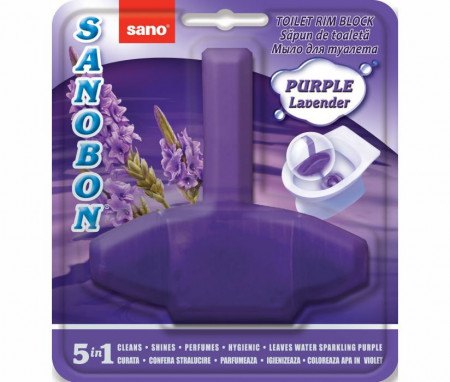 Dezinfectant Odorizant Solid Pentru Vasul de Toaleta WC SANO Bon Lavanda 55g