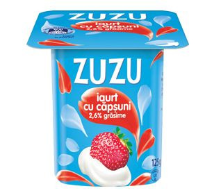 Iaurt cu Fructe 2.6% ZUZU Capsuni 125g