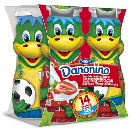 Iaurt de Baut cu Fructe DANONINO Capsuni 4x100g