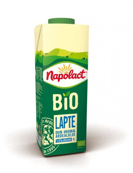 Lapte Bio Ecologic 1.5% NAPOLACT 1L