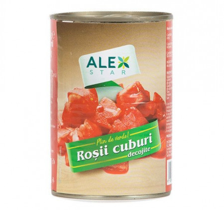 Pulpa de Rosii Taiata Cuburi csv. ALEX STAR / GAROM csv. 400g