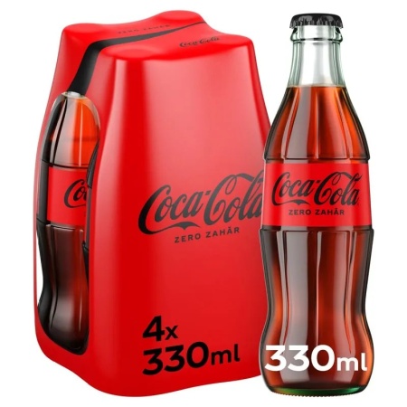 COCA COLA Zero sticla 4x330ml