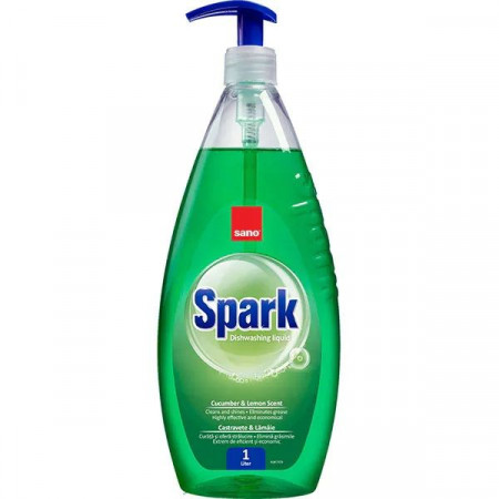 Detergent de Vase SANO Spark Castravete si Lamaie 1L