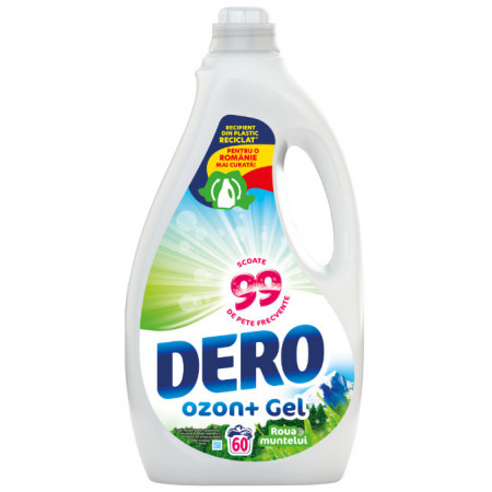 Detergent Lichid Automat pentru Rufe DERO Ozon+ Roua Muntelui 3L - 60 Spalari