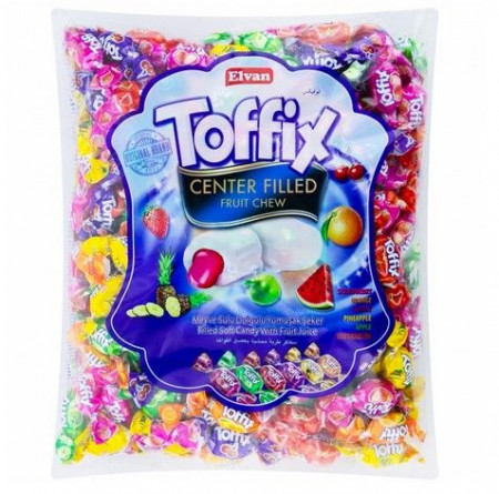 ELVAN Toffix Bomboane Gumate cu Suc de Fructe 1Kg
