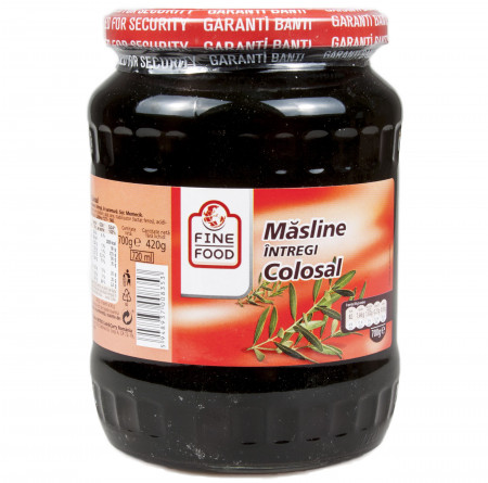 Masline Negre Intregi Colosal FINE LIFE 680 / 400g (net)