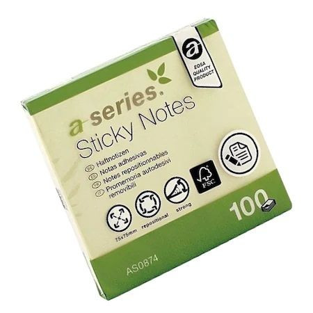 Notes Adeziv Galben RTC 75x75mm 100 coli