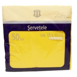Servetele de Masa Colorate MP Galbene 33x33cm 2str 50buc
