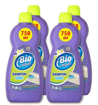 Solutie Sampon Detergent pentru Curatat Tapiterii si Covoare BIOCARPET 750ml