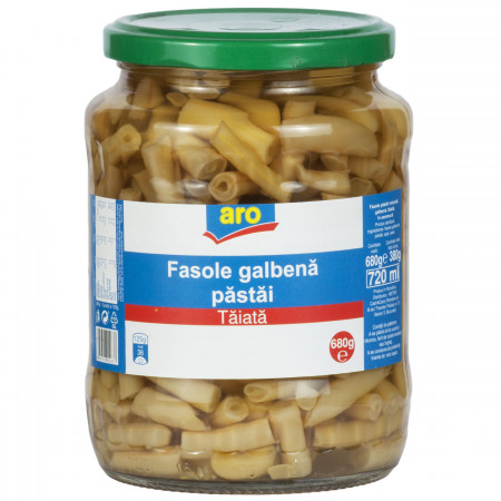 Fasole Galbena Pastai Taiata ARO bo. 720ml / 680g (380g net)
