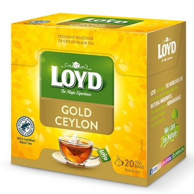 LOYD Gold Ceylon Ceai Negru Piramide plic 20x2g