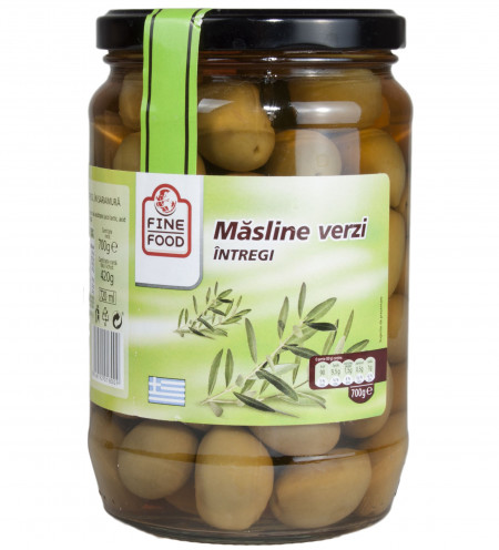 Masline Verzi Intregi FINE LIFE 700g / 420g (net)