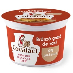 Branza Proaspata de Vaci Grasa 6% COVALACT 200g