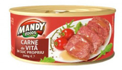 Carne de Vita in Suc Propriu MANDY 300g