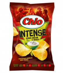 CHIO Chips Intense cu Aroma de Smantana si Ierburi 120g
