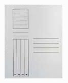 Dosar din Carton Alb cu Sina si Coperta 1/1 25buc
