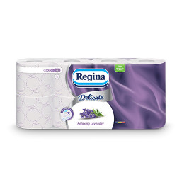 Hartie Igienica REGINA Alba Delicate Gentle Feeling - Lavanda Relaxanta 3 straturi, 8 role