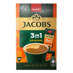 JACOBS 3in1 Original Mix Cafea Instant Plic 24buc - Img 1