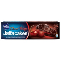 JAFFA CAKES Biscuiti cu Ciocolata si Suc de Visine 155g