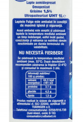 Lapte UHT 1.5% FULGA 1L - Img 3