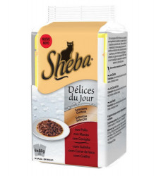 Mancare Umeda pentru Pisici Pui si Curcan SHEBA 6x50g