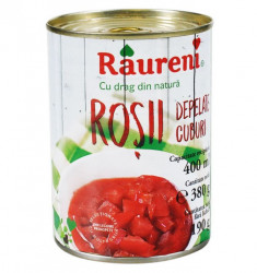 Pulpa de Rosii Taiata Cuburi csv. RAURENI 380g