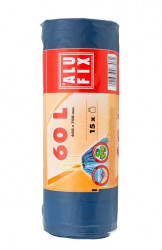 Saci Menajeri Albastri cu Banda pentru Inchidere ALUFIX 60L 64x70cm 15buc
