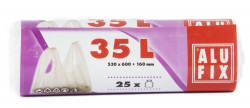 Saci Menajeri Albi cu Manere ALUFIX 35L 25buc - Img 2