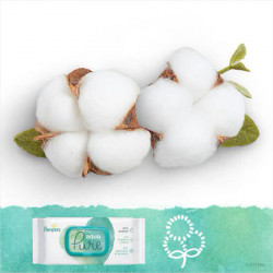 Servetele Umede Fara Miros si Alcool PAMPERS Aqua Pure 48buc - Img 2