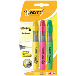 Text Marker Evidentiator 3 Culori BIC XL 3buc