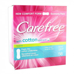 Absorbante CAREFREE Cotton Fresh 58buc