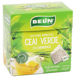 BELIN Piramide Ceai Verde Aromatizat Lemongrass 20x2g