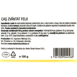Cas Zvantat Felii LAPTARIA CU CAIMAC 120g
