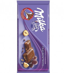 Ciocolata cu Alune si Stafide MILKA 90g