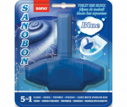 Dezinfectant Odorizant Solid Pentru Vasul de Toaleta WC SANO Bon Blue 55g - Img 1