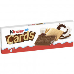 KINDER Cards - Biscuiti cu Glazura de Ciocolata 128g
