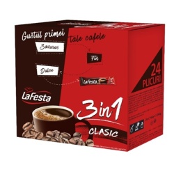 LA FESTA Cafea Instant 3in1 Clasic Plic 24x5.6g - Img 1