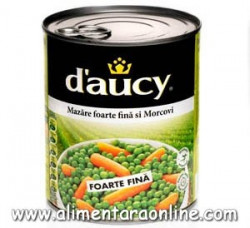 Mazare + Morcovi Cubulete D'AUCY csv. 800g / 530g net - Img 3