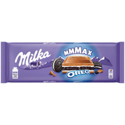 MILKA XXL Ciocolata cu Biscuiti OREO - Tableta Mare 300g - Img 1