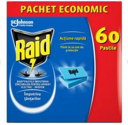 Pastile Laminate Impotriva Tantarilor - Rezeve Aparat Electric - RAID 60buc