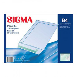 Plic Alb B4 Gumat 250x353 90g SIGMA 25buc