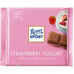 RITTER Sport Ciocolata cu Capsune si Iaurt 100g
