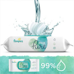 Servetele Umede Fara Miros si Alcool PAMPERS Aqua Pure 48buc - Img 3