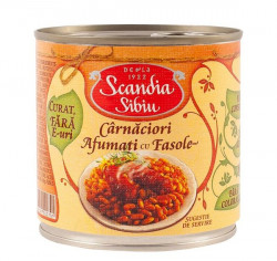 Carnaciori Afumati cu Fasole Boabe SCANDIA 400g