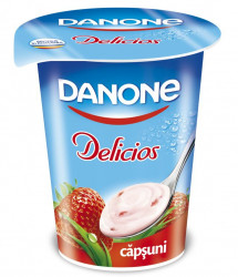 Iaurt cu Fructe DANONE Delicios Capsuni 400g - Img 2