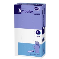 Manusi de Unica Folosinta Violet din Nitril AMBULEX Large 100buc