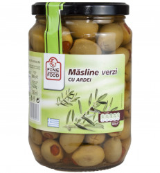 Masline Verzi cu Pasta de Ardei FINE LIFE 680g / 420g (net)