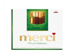 MERCI Mini Tablete de Ciocolata Asortata Cutie Verde 250g