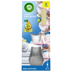 Odorizant de Camera Bete de Ratan AIRWICK Reed Diffuser Linen & White Orchid - In si Orhidee Alba - 42ml